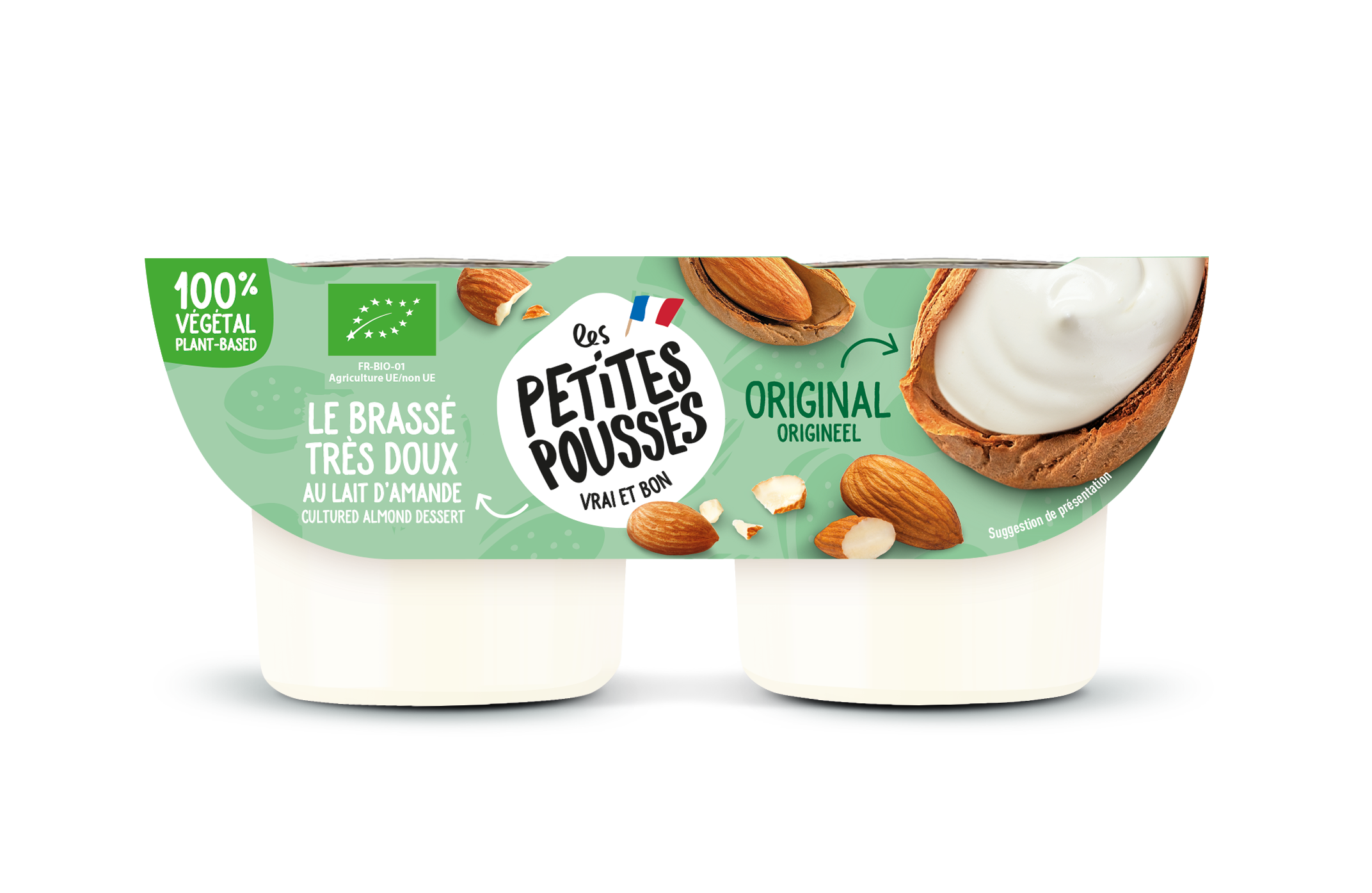 Vrai faux yaourt lait d'amande nature