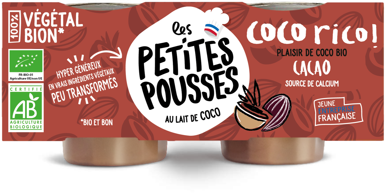 Dessert végétal au lait de coco & cacao