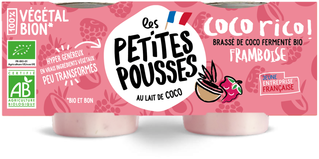 Brassé végétal coco framboise bio