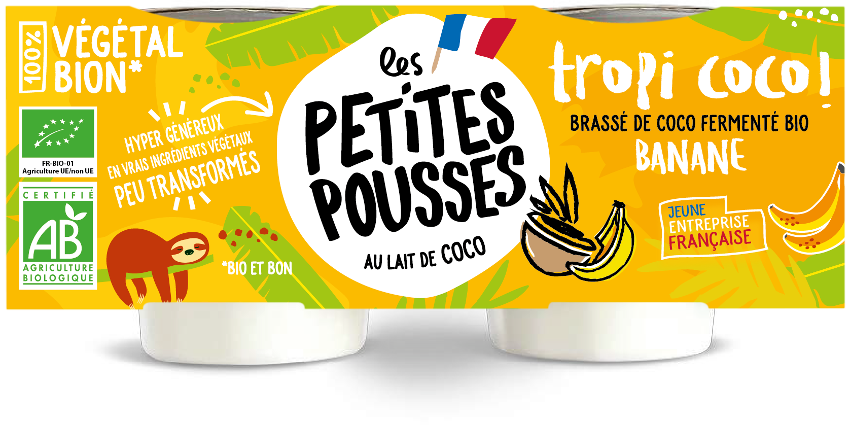 Brassé végétal au lait de coco & banane