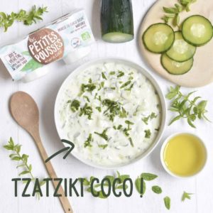 Recette sans lactose à base de concombre brassé au lait de coco