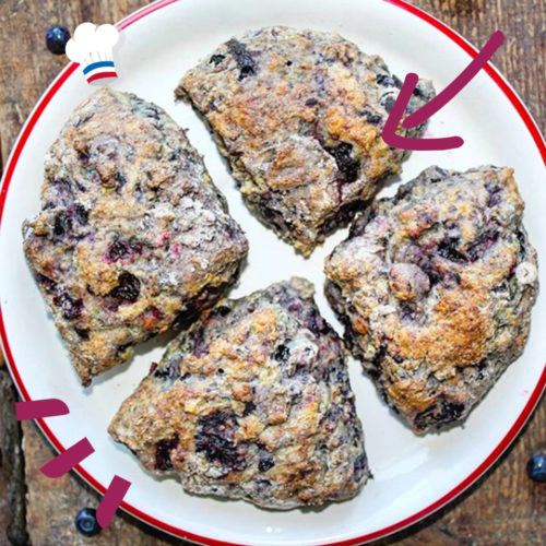 Scones aux myrtilles vegan