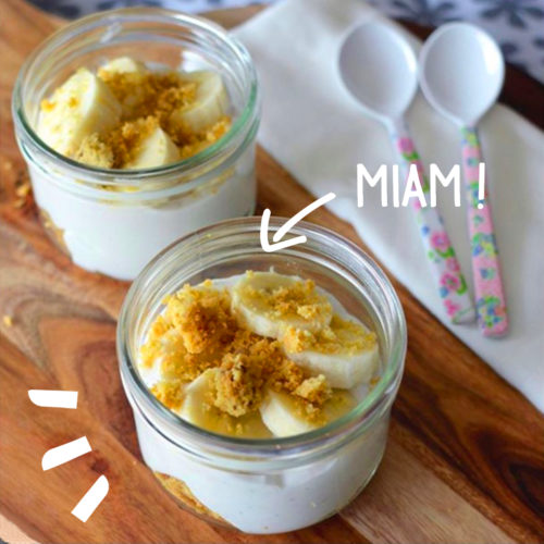 Verrine coco banane cookies vegan