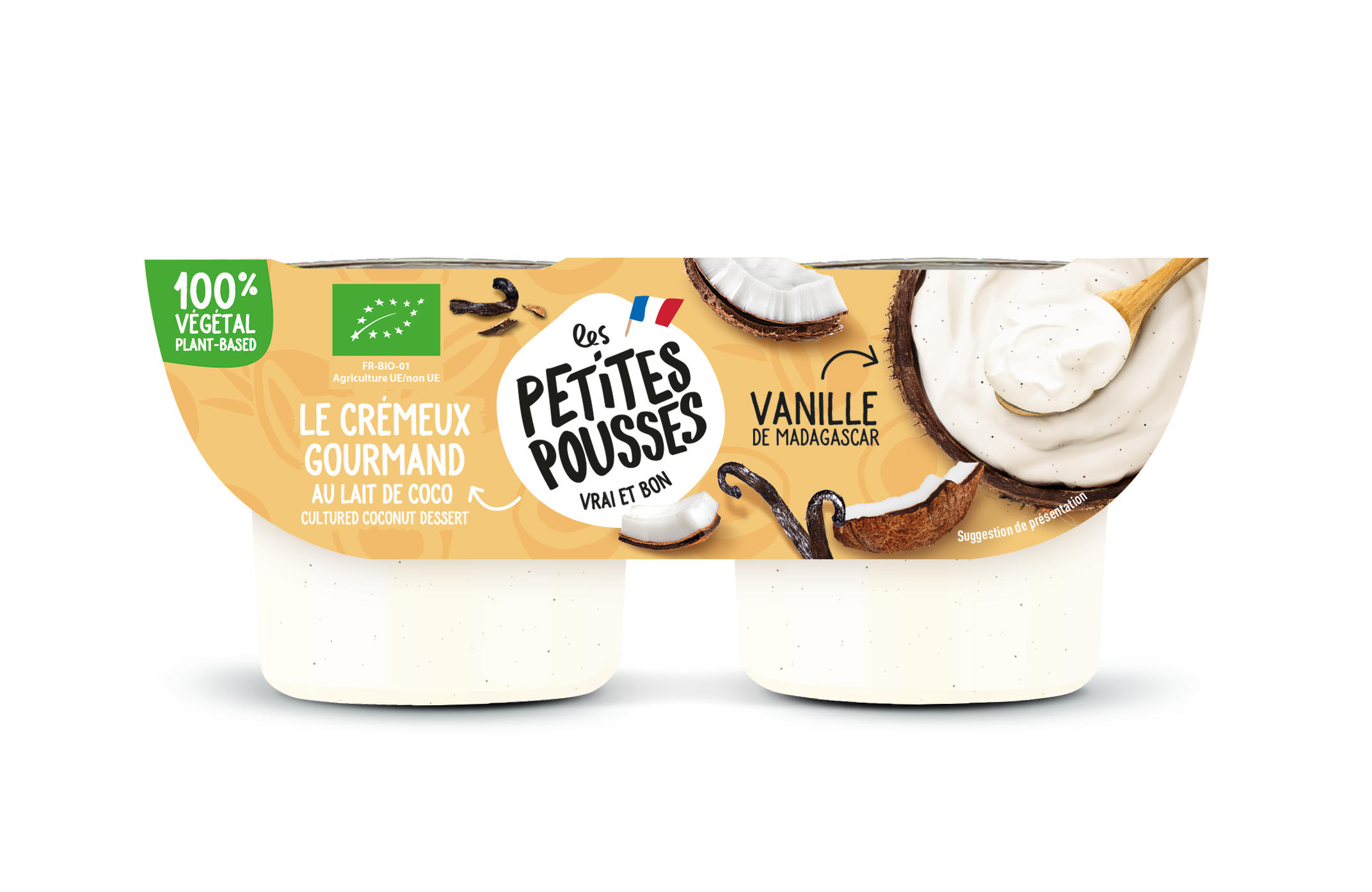 Brassé lait d'amande vanille, vrai-faux yaourt végétal - Les Petites Pousses